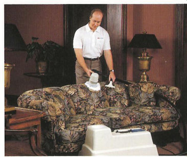 Sofa cleaning in Hamilton Ontario by Ecosuds Technician